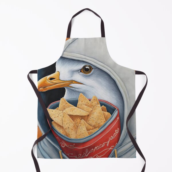 Item preview, Seagull wearing a hoodie eating chips designed and sold by Colin Bentham.