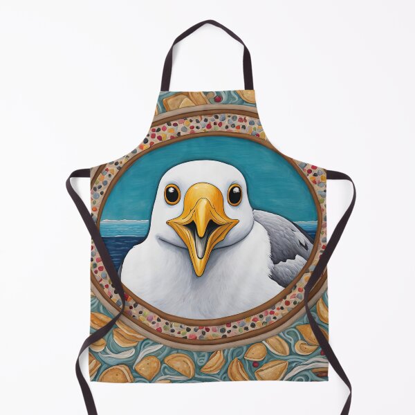 Item preview, Seagull wearing a hoodie eating chips designed and sold by Colin Bentham.
