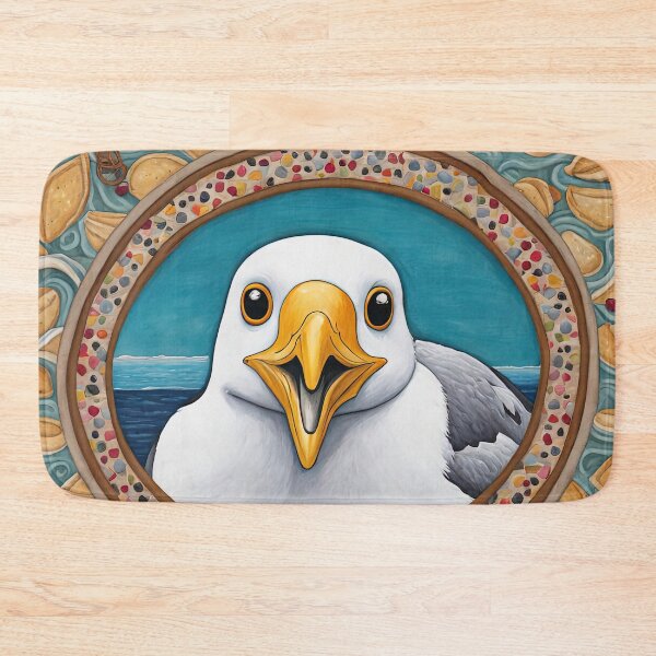 Item preview, Seagull wearing a hoodie eating chips designed and sold by Colin Bentham.