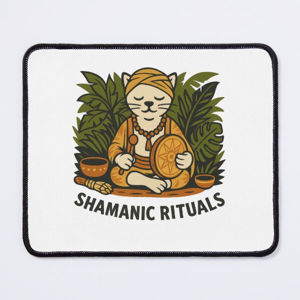Item preview, Shamanic Cat – Yoga & Spiritual Graphic designed and sold by ZenCatZone.