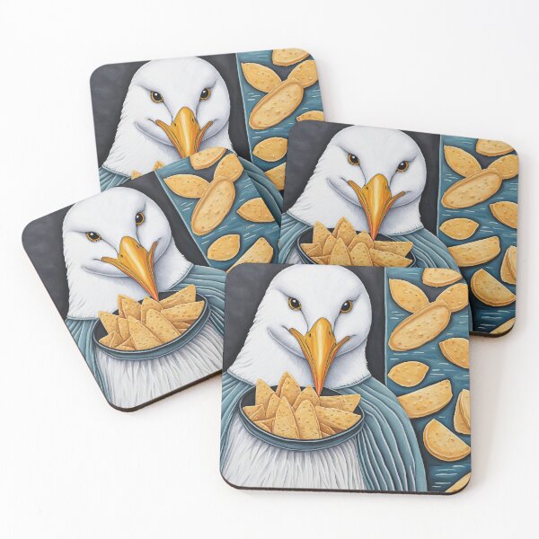 Item preview, Seagull wearing a hoodie eating chips designed and sold by Colin Bentham.