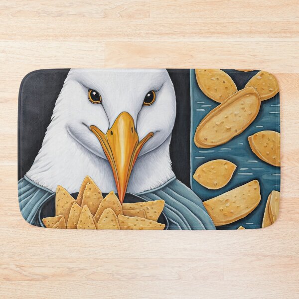 Item preview, Seagull wearing a hoodie eating chips designed and sold by Colin Bentham.