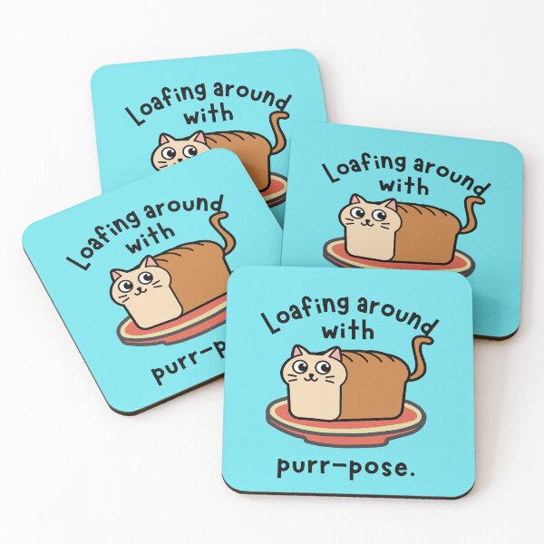 Item preview, Loafing Around with Purr-pose – Funny Cat Bread Pun Design | Cute Kawaii Cat Lover Gift by The BeeKind Space designed and sold by TheBeeKindSpace.