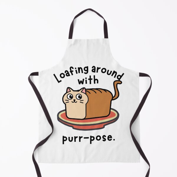 Item preview, Loafing Around with Purr-pose – Funny Cat Bread Pun Design | Cute Kawaii Cat Lover Gift by The BeeKind Space designed and sold by TheBeeKindSpace.