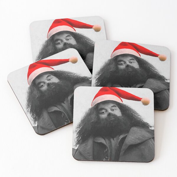 Item preview, Christmas Wizard Gentleman – Festive Bearded Giant in Santa Hat (Black & White Art) designed and sold by T-Chou.