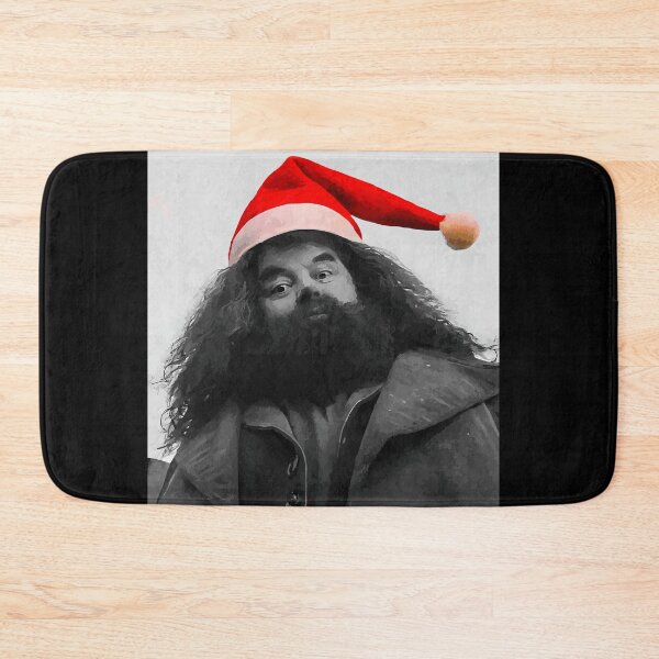 Item preview, Christmas Wizard Gentleman – Festive Bearded Giant in Santa Hat (Black & White Art) designed and sold by T-Chou.