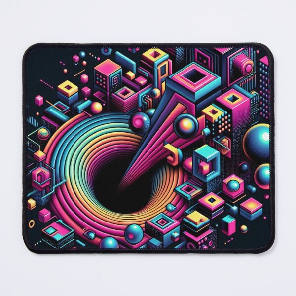 Item preview, "Neon Gravity Vortex – Abstract Geometric Space Art" designed and sold by Dogandesighn.