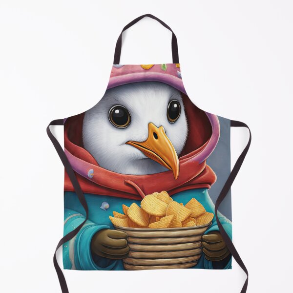 Item preview, Seagull wearing a hoodie eating chips designed and sold by Colin Bentham.