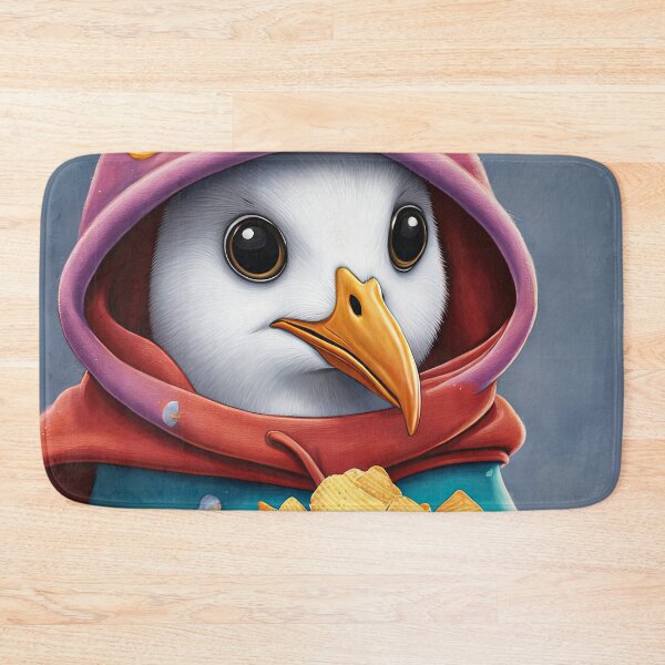 Item preview, Seagull wearing a hoodie eating chips designed and sold by Colin Bentham.