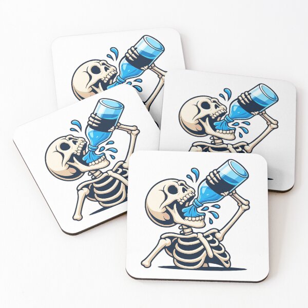 Item preview, Thirsty Bones – Funny Skeleton Vibes designed and sold by ArtesioByZaber.