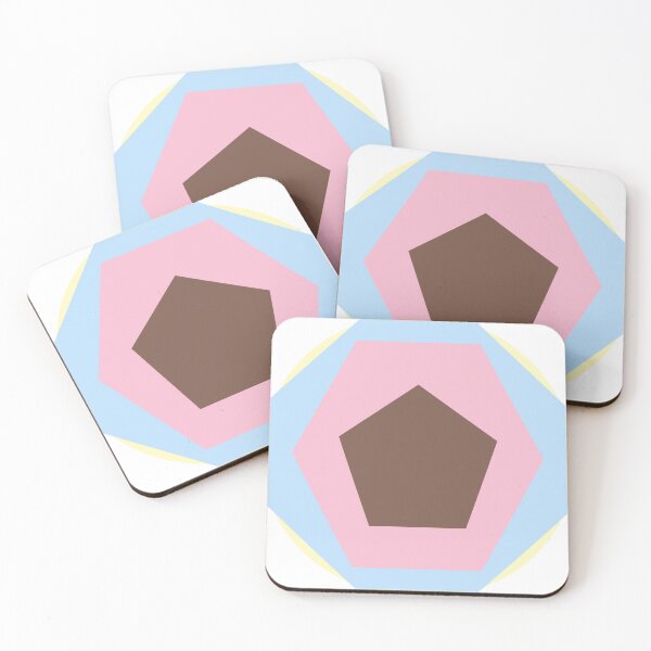 Item preview, Vibrant Geometric Layers: Abstract Pink Blue Brown Mandala Art Print designed and sold by Faali950.