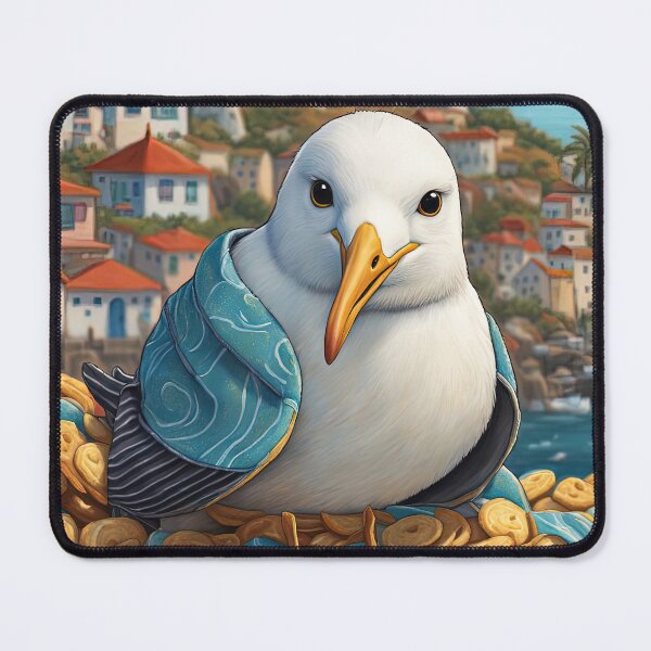 Item preview, Seagull wearing a hoodie eating chips designed and sold by Colin Bentham.