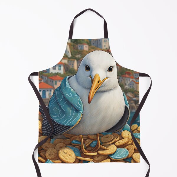 Item preview, Seagull wearing a hoodie eating chips designed and sold by Colin Bentham.