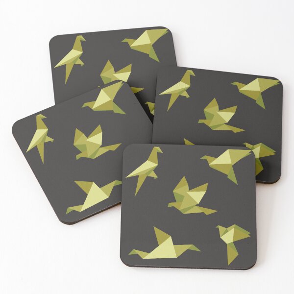 Item preview, Golden Origami Birds Print - Minimalist Geometric Decor designed and sold by SKETCHYANDGRAPHIC.