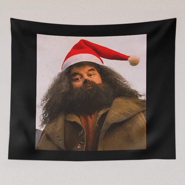 Item preview, Christmas Wizard Gentleman – Festive Bearded Giant in Santa Hat designed and sold by T-Chou.