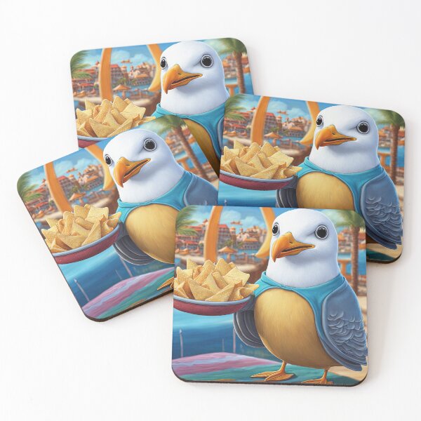 Item preview, Seagull wearing a hoodie eating chips designed and sold by Colin Bentham.