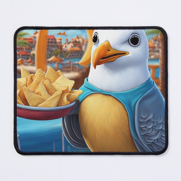Item preview, Seagull wearing a hoodie eating chips designed and sold by Colin Bentham.