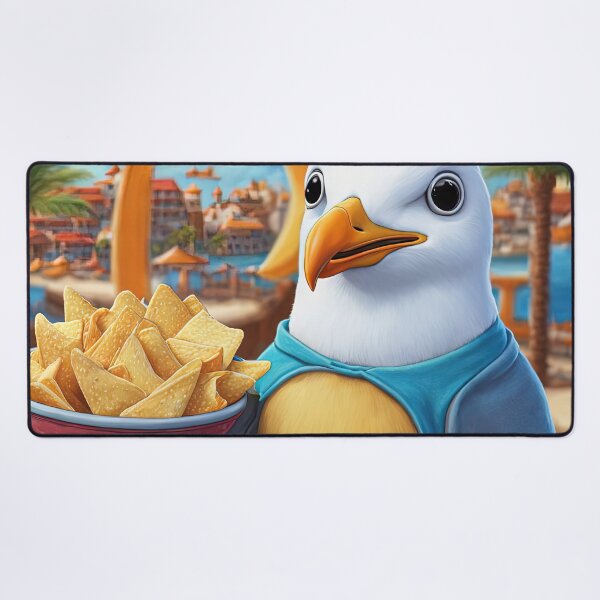 Item preview, Seagull wearing a hoodie eating chips designed and sold by Colin Bentham.