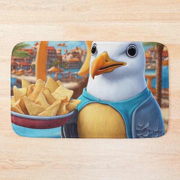 Item preview, Seagull wearing a hoodie eating chips designed and sold by Colin Bentham.