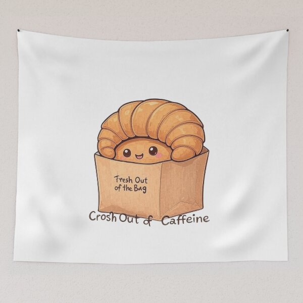 Item preview, Fresh Out of the Bag Croissant Cute Cartoon T-Shirt designed and sold by EcoArtTees.