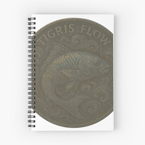 Item preview, Bronze medallion with fish relief and Tigris Flow inscription designed and sold by Creative88Art.