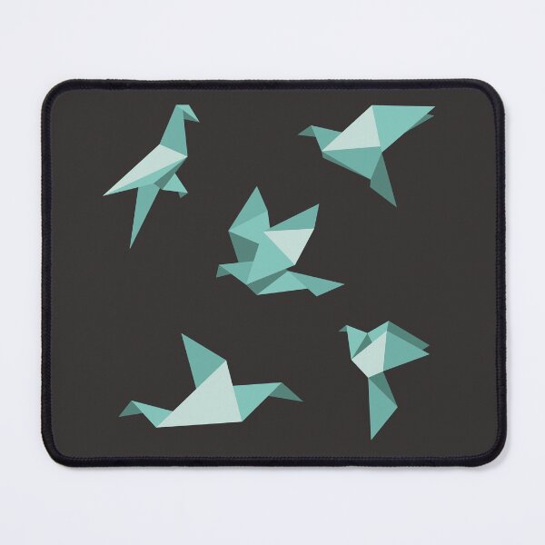 Item preview, Mint Green Origami Birds Print - Minimalist Geometric Decor designed and sold by SKETCHYANDGRAPHIC.
