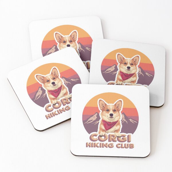 Item preview, Vintage Corgi Hiking Club Retro Mountain Sticker , T-Shirt designed and sold by LoliDesignShop.