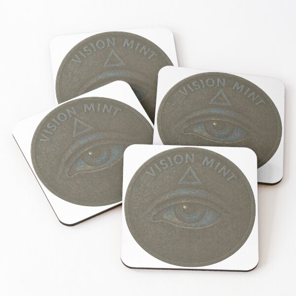 Item preview, Embossed coin medallion with VISION MINT text and engraved eye designed and sold by Creative88Art.