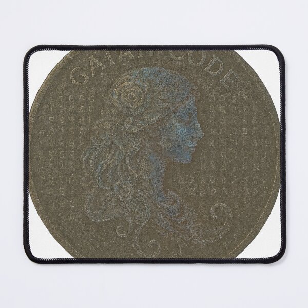 Item preview, Concept coin with GAIAN CODE and goddess profile, bronze gold patina designed and sold by Creative88Art.