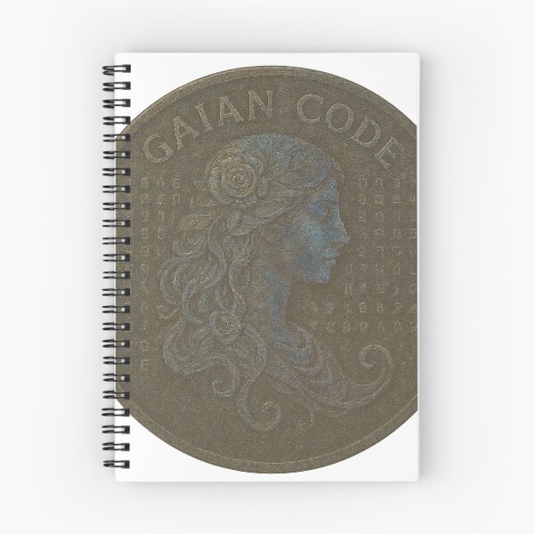 Item preview, Concept coin with GAIAN CODE and goddess profile, bronze gold patina designed and sold by Creative88Art.