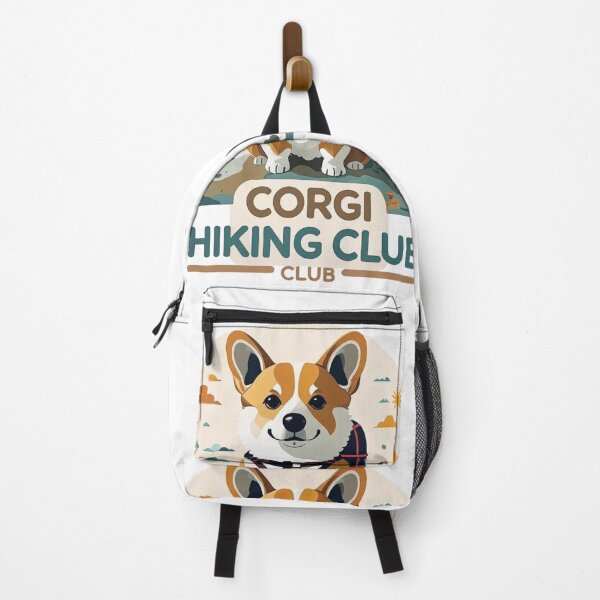 Item preview, Corgi Hiking Club Retro Hiking Dog T-Shirt , Sticker designed and sold by LoliDesignShop.