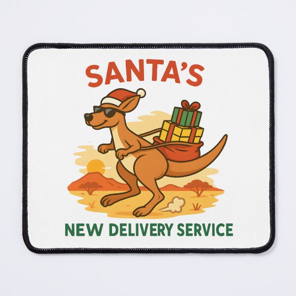 Item preview, Santa’s New Delivery Service – Funny Kangaroo Christmas Design designed and sold by SVALANART.