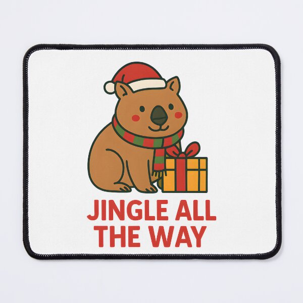 Item preview, Jingle All the Way – Cute Wombat Christmas Design designed and sold by SVALANART.
