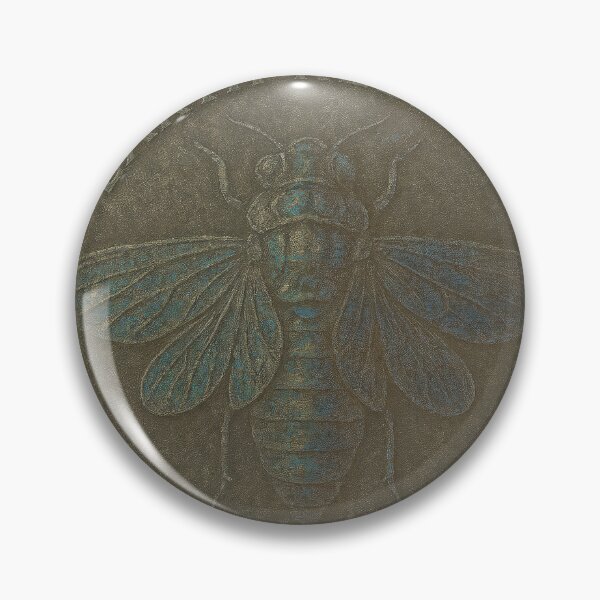 Item preview, Bee emblem coin medallion with Earth Reserve inscription on black designed and sold by Creative88Art.