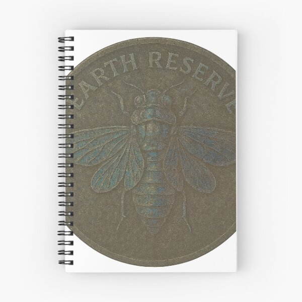 Item preview, Bee emblem coin medallion with Earth Reserve inscription on black designed and sold by Creative88Art.