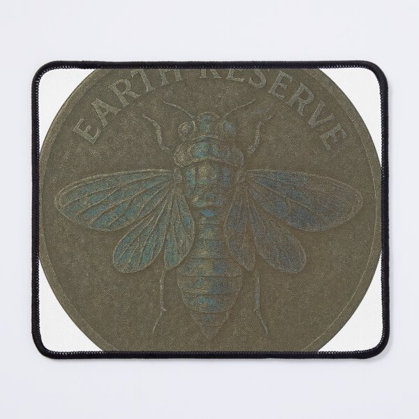 Item preview, Bee emblem coin medallion with Earth Reserve inscription on black designed and sold by Creative88Art.