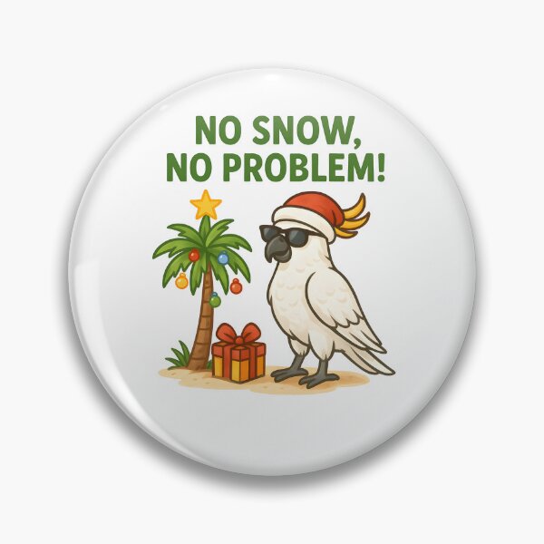 Item preview, No Snow, No Problem – Tropical Australian Christmas Cockatoo designed and sold by SVALANART.