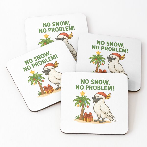 Item preview, No Snow, No Problem – Tropical Australian Christmas Cockatoo designed and sold by SVALANART.