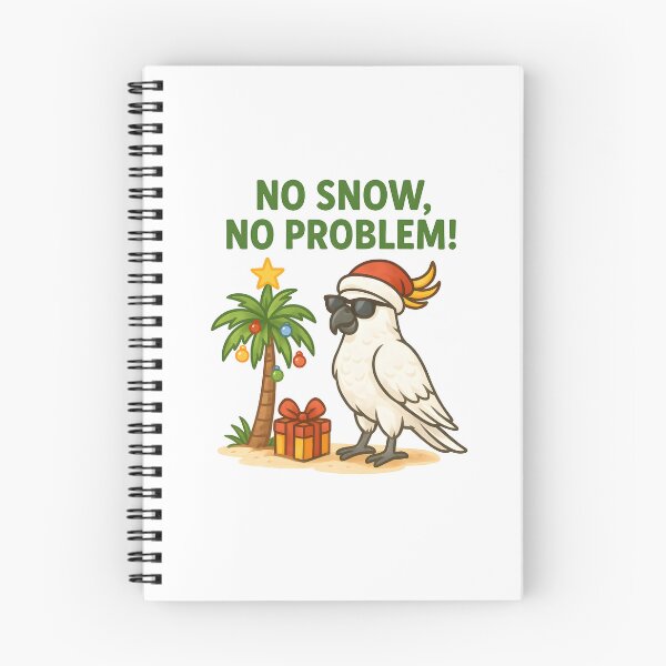 Item preview, No Snow, No Problem – Tropical Australian Christmas Cockatoo designed and sold by SVALANART.