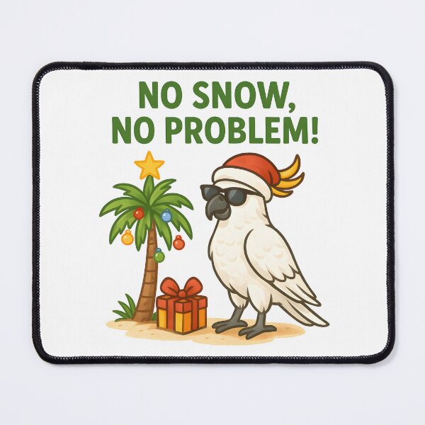 Item preview, No Snow, No Problem – Tropical Australian Christmas Cockatoo designed and sold by SVALANART.