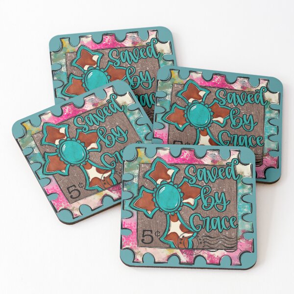 Item preview, Saved by Grace Stamp Christian Art Work  designed and sold by Posh Print Design Co., LLC.