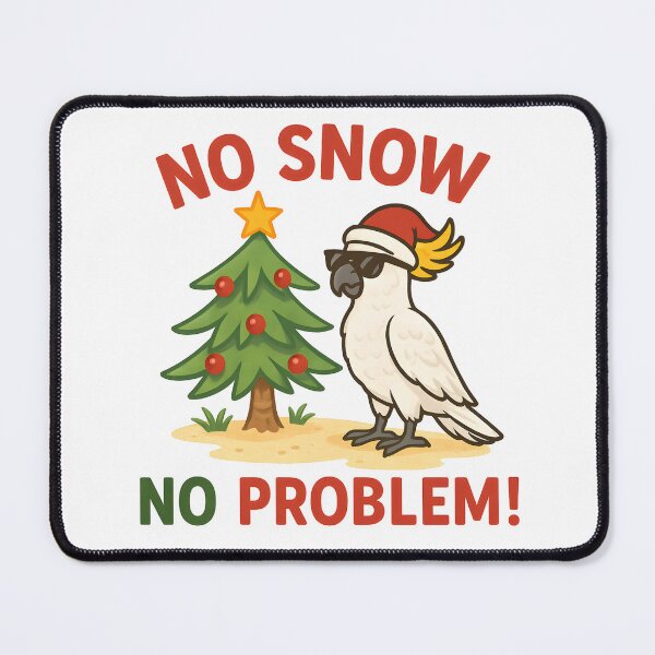 Item preview, No Snow, No Problem – Funny Cockatoo Christmas Design designed and sold by SVALANART.
