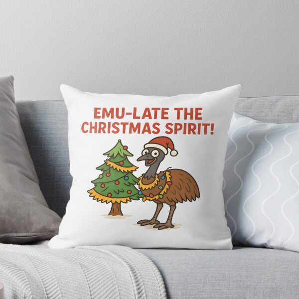 Item preview, Emu-late the Christmas Spirit – Funny Emu and Tree Design designed and sold by SVALANART.