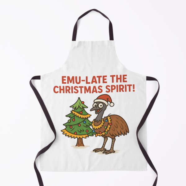 Item preview, Emu-late the Christmas Spirit – Funny Emu and Tree Design designed and sold by SVALANART.