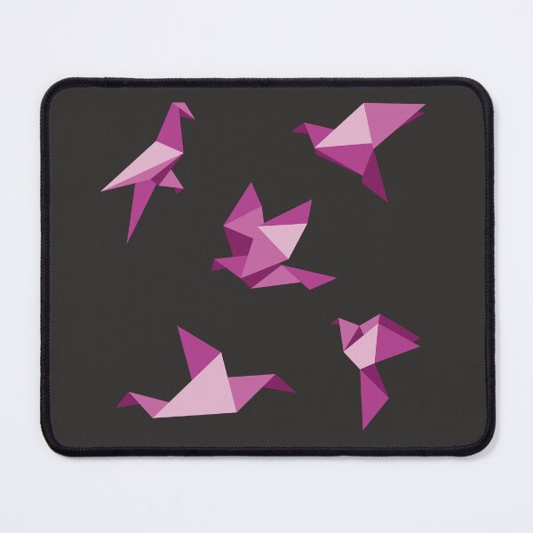Item preview, Pink Origami Birds Print - Minimalist Geometric Decor designed and sold by SKETCHYANDGRAPHIC.