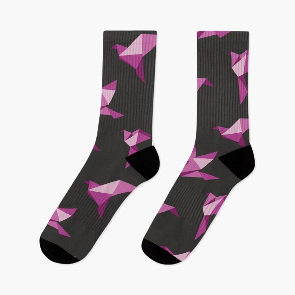 Item preview, Pink Origami Birds Print - Minimalist Geometric Decor designed and sold by SKETCHYANDGRAPHIC.