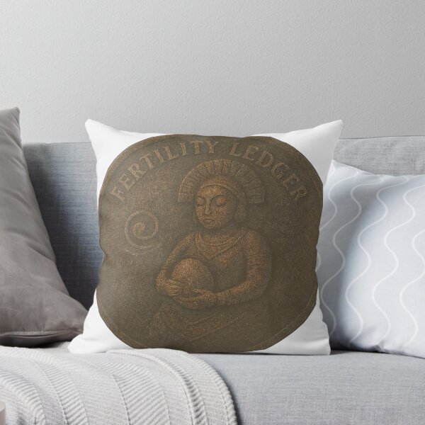 Item preview, Bronze like coin with stylized figure holding egg and spiral motif designed and sold by Creative88Art.
