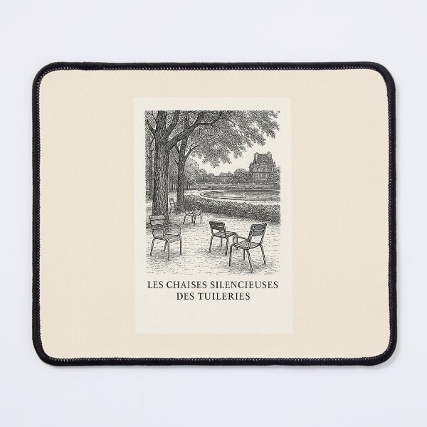 Item preview, Les Chaises Silencieuses des Tuileries — Paris in Ink Line Drawing designed and sold by Novel Works Studio.