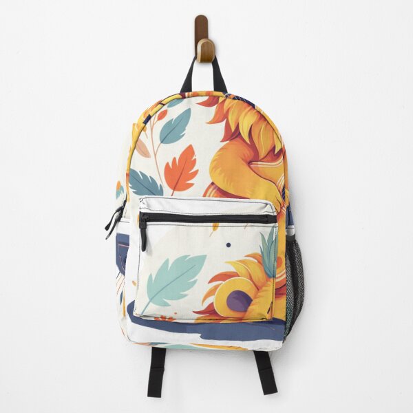 Item preview, Autumn Serenade: Whimsical Lion with Guitar in Forest Foliage designed and sold by ForeverPrintsOK.
