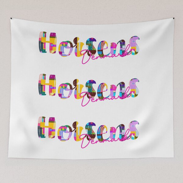 Item preview, Horsens, Denmark, Vibrant Abstract City Typography Art designed and sold by Wanderful-roads.